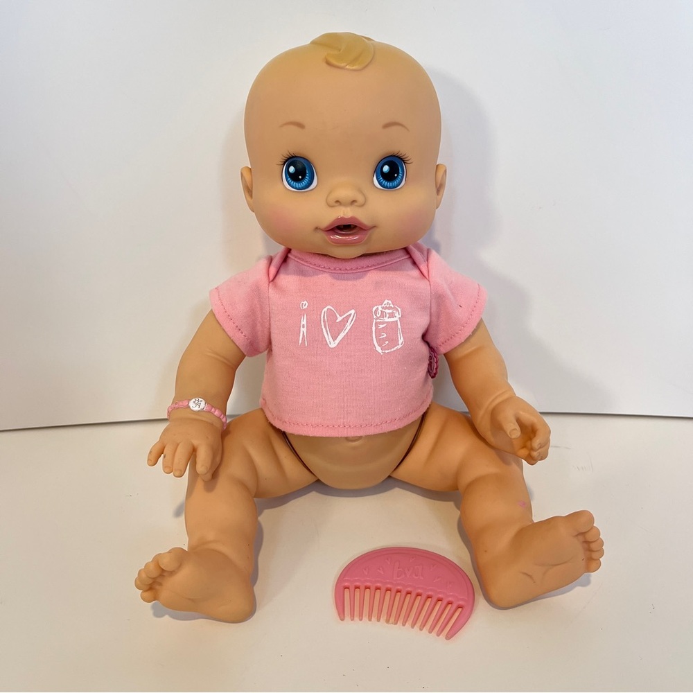 Vintage 2006 Wets N' Wiggles Baby Alive Girl Doll And Accessories Glasses Works